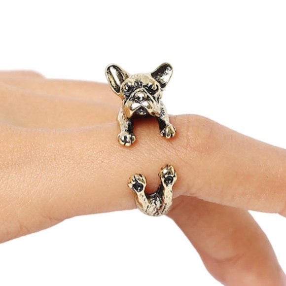 2 LEFT Dainty Gold ring Bulldog Wrap - Picture 2 of 5